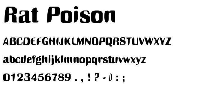 Rat Poison font
